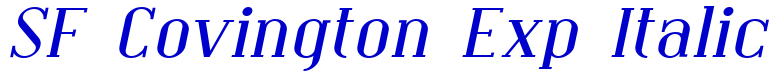 SF Covington Exp Italic font